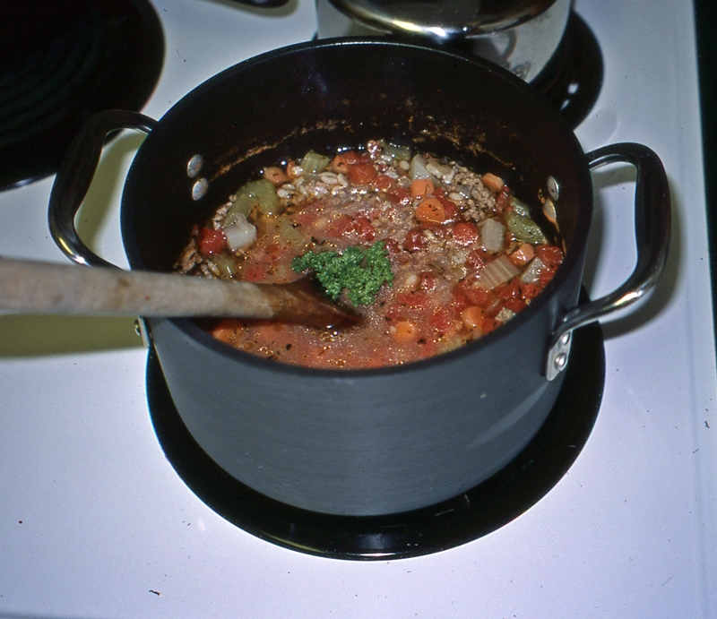 pot of venison soup