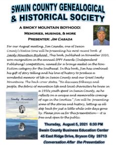 Swain County Historical Society Event