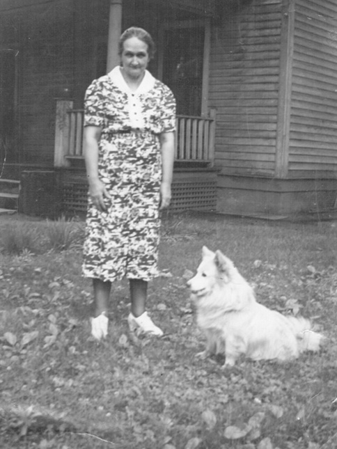 Grandmother Minnie and dog