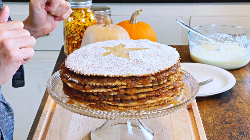 finished apple stack cake