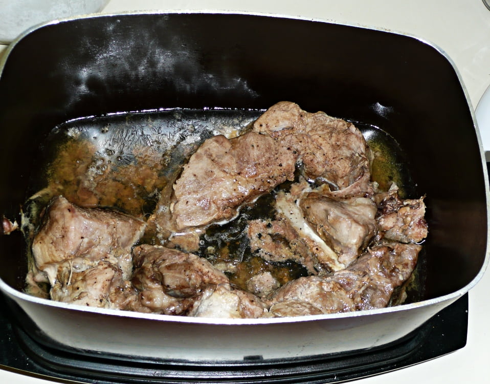 pot of cooked back bones and ribs