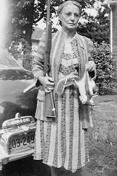 Lady holding squirrel 