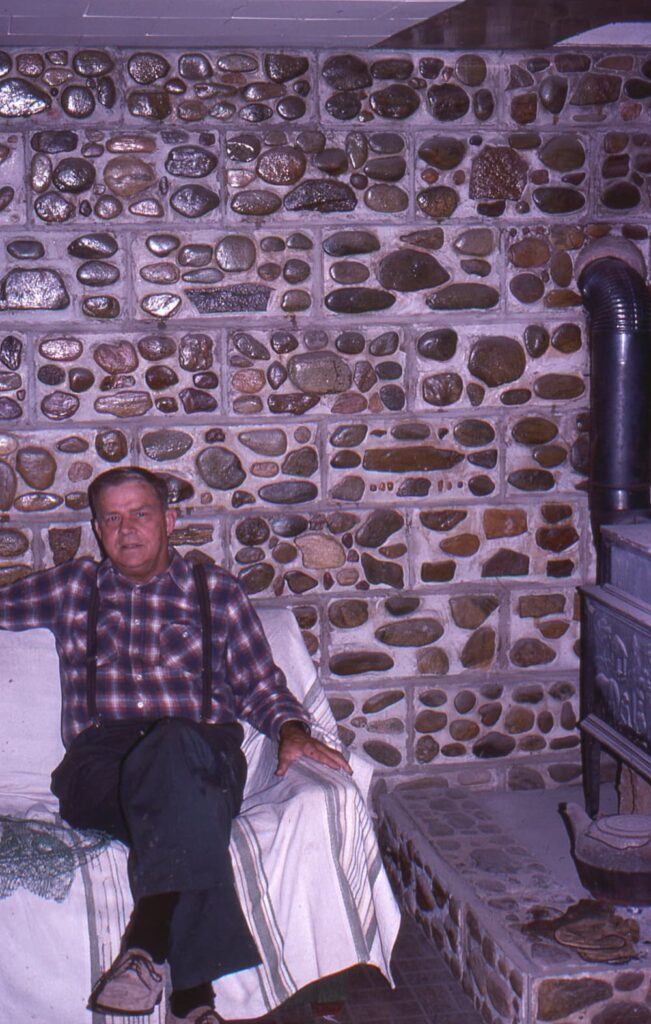 rock collection formed in concrete