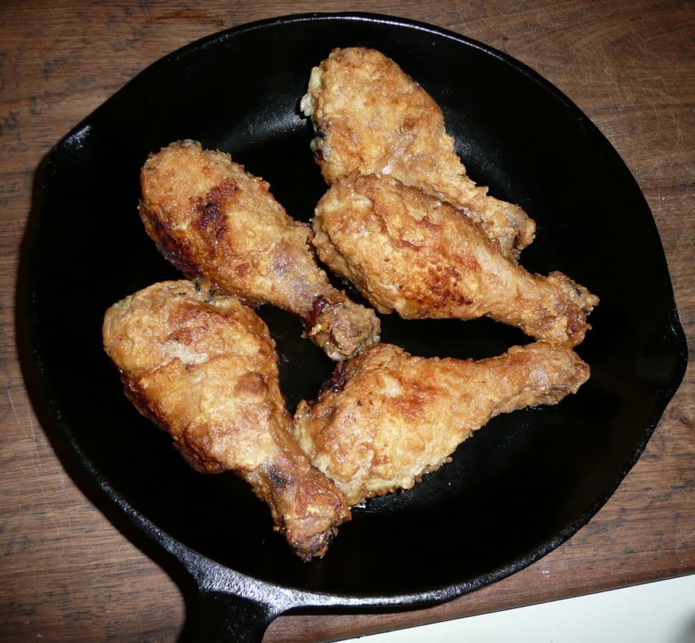 fried chicken in pan